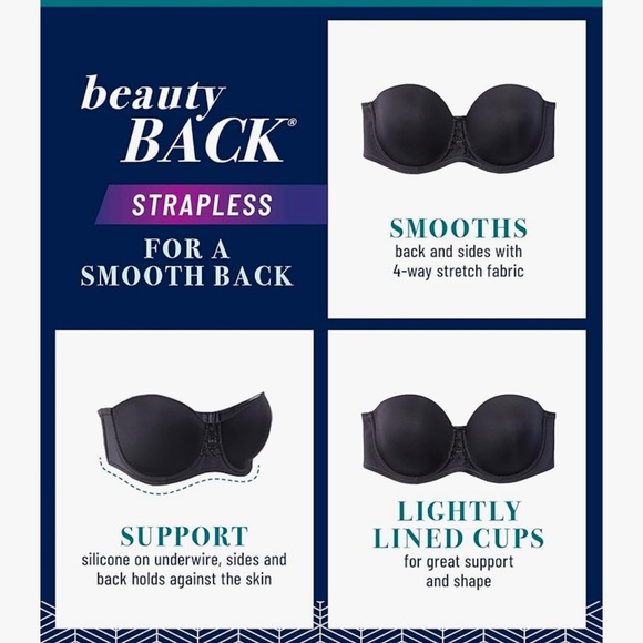 NWT vanity fair 38DDD strapless bra (Dec8) - Picture 3 of 8